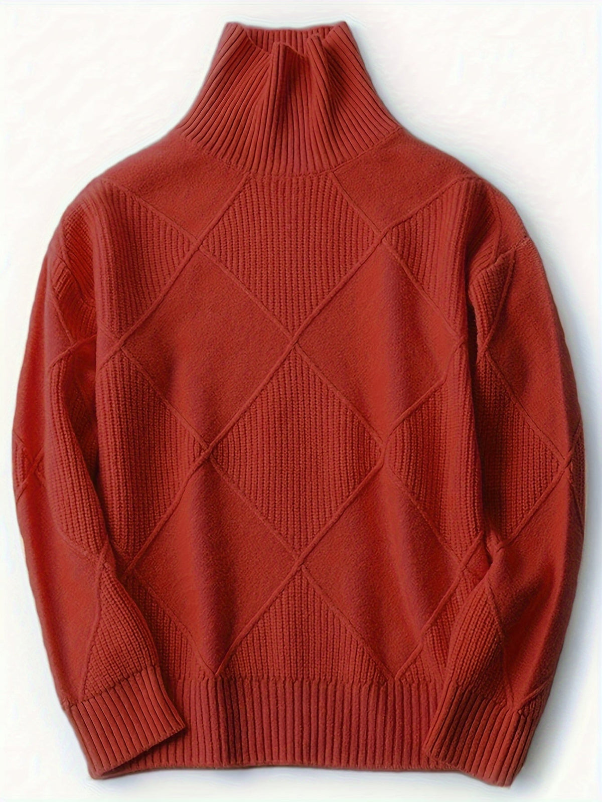 Textured Turtleneck Sweater