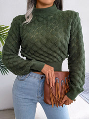 Textured Cropped Jumper