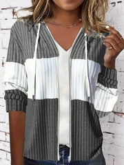 Textured Hooded Zip Jacket
