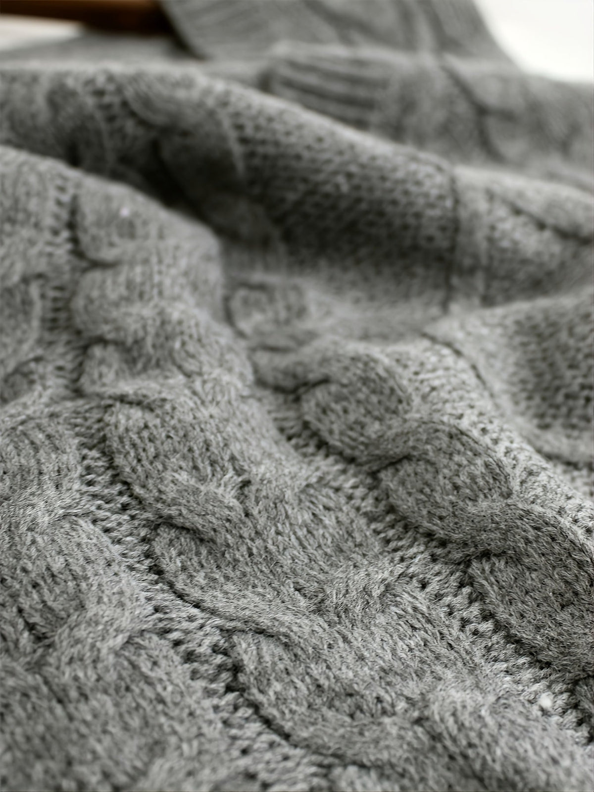 Cable-Knit V-Neck Sweater Vest