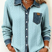 Textured Contrast Cardigan
