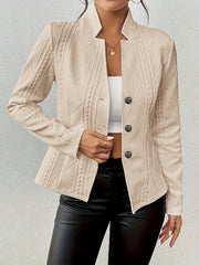 Textured Waist-Detail Jacket
