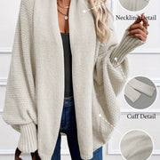 Draped Shawl-Collar Cardigan