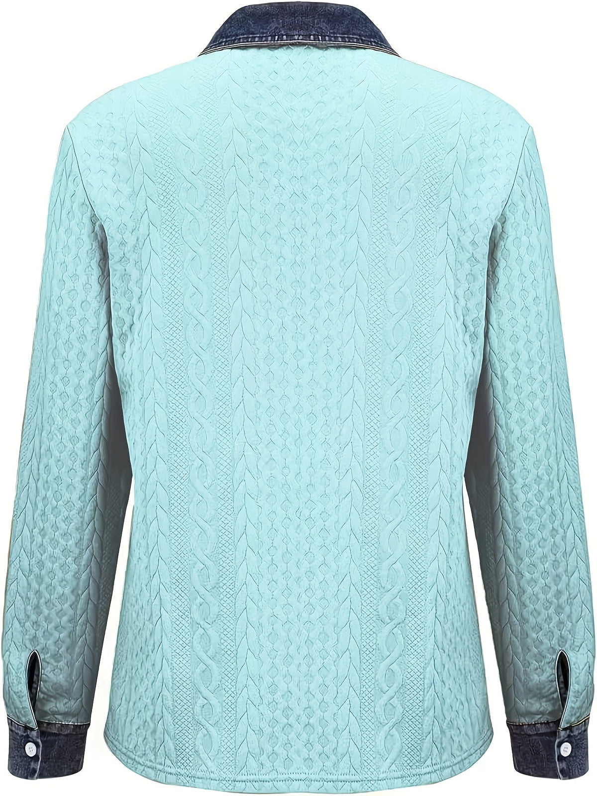 Textured Contrast Cardigan