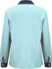 Textured Contrast Cardigan