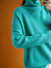 Textured Turtleneck Sweater