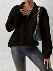 Textured Quarter-Zip Pullover