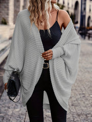 Relaxed Open-Front Cardigan