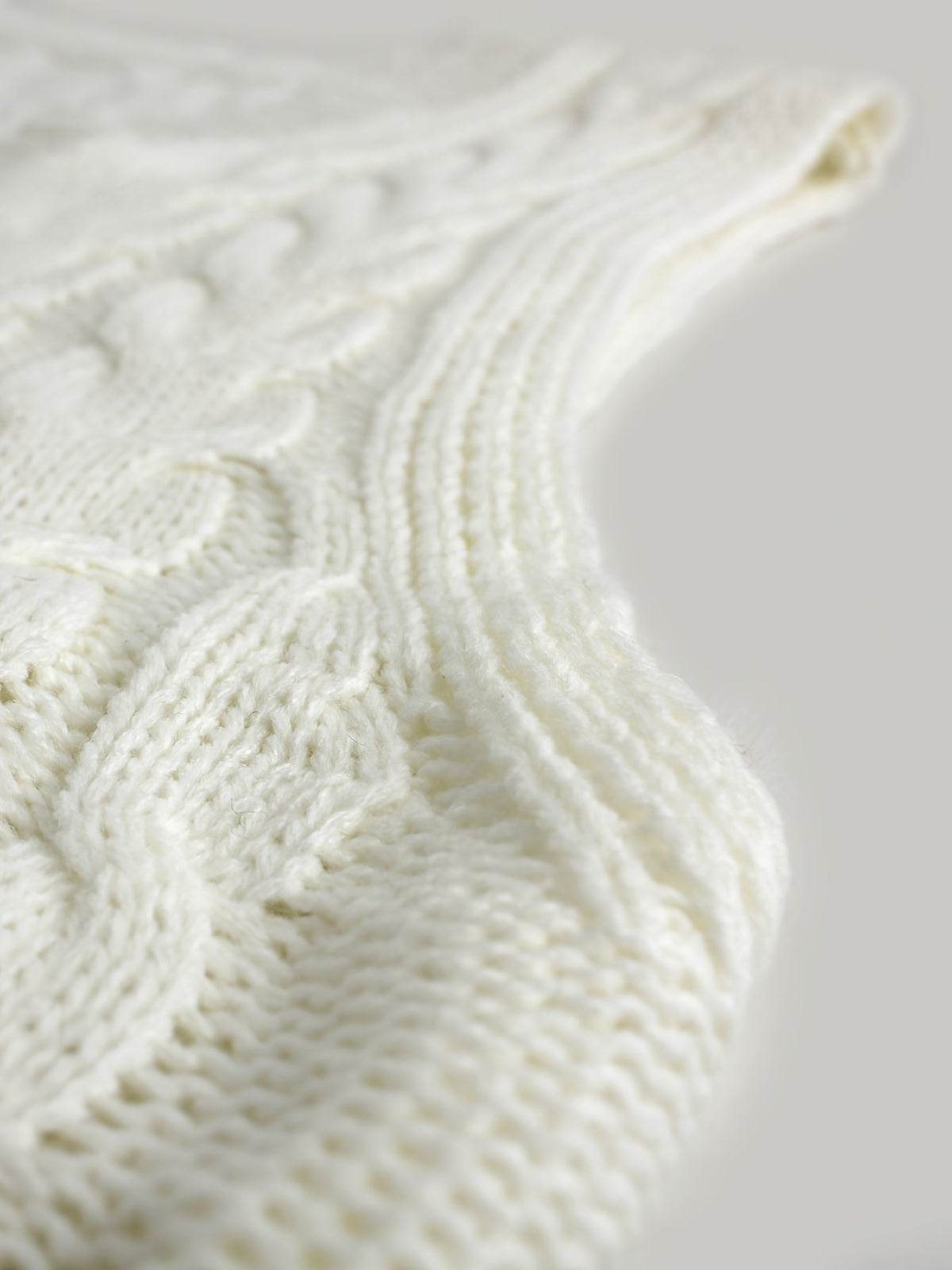 Cable-Knit V-Neck Sweater Vest