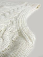 Cable-Knit V-Neck Sweater Vest
