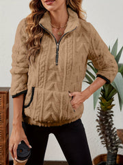 Textured Half-Zip Pullover