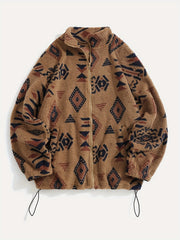 Patterned Zip-Up Jacket