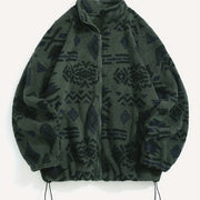 Patterned Zip-Up Jacket