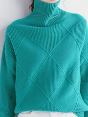 Textured Turtleneck Sweater