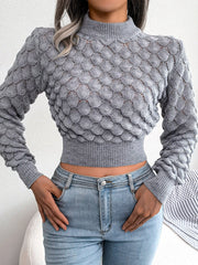 Textured Cropped Jumper