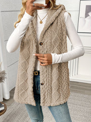 Textured Hooded Gilet