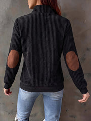 Half-Zip Ribbed Pullover