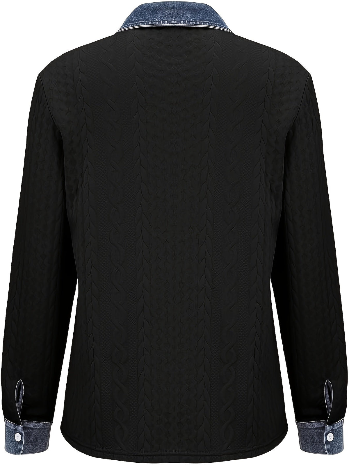 Textured Contrast Cardigan