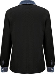 Textured Contrast Cardigan