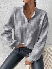 Textured Quarter-Zip Pullover