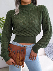 Textured Cropped Jumper