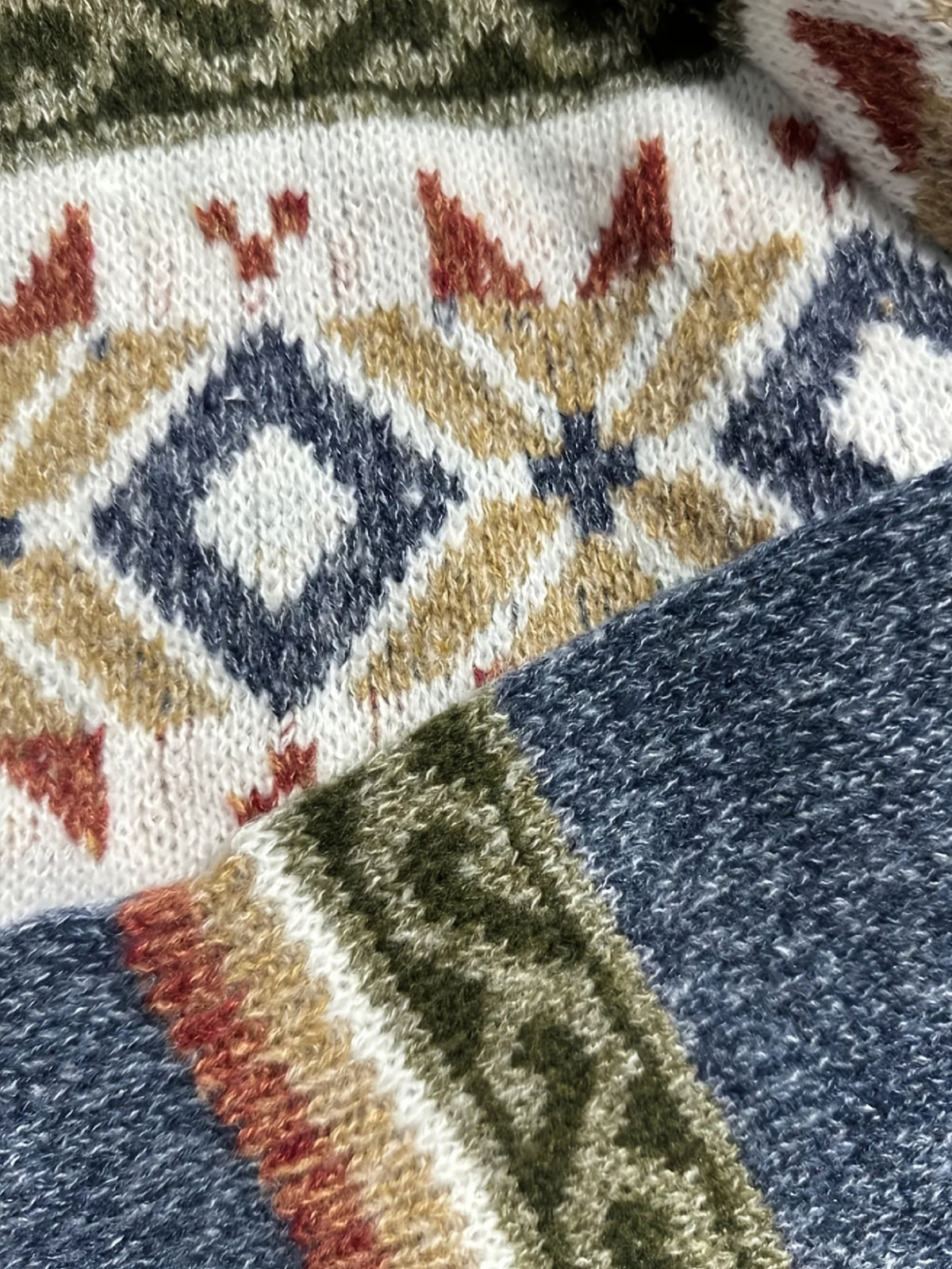 Patterned Button-Front Cardigan
