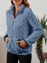 Textured Half-Zip Pullover