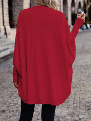 Relaxed Open-Front Cardigan