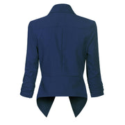 Draped Open-Front Blazer