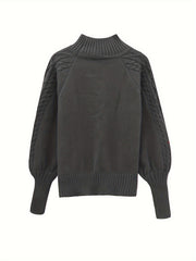 Textured Cable-Knit Sweater