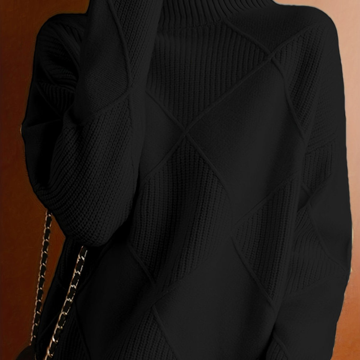 Textured Turtleneck Sweater