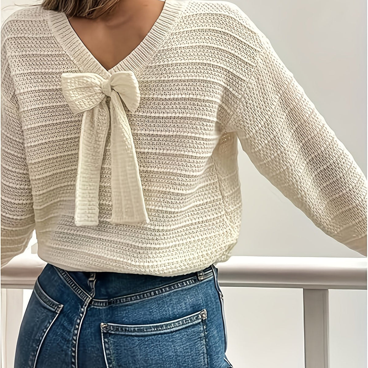 Bow-Detail Knit Jumper