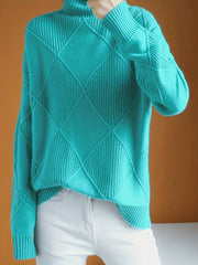 Textured Turtleneck Sweater