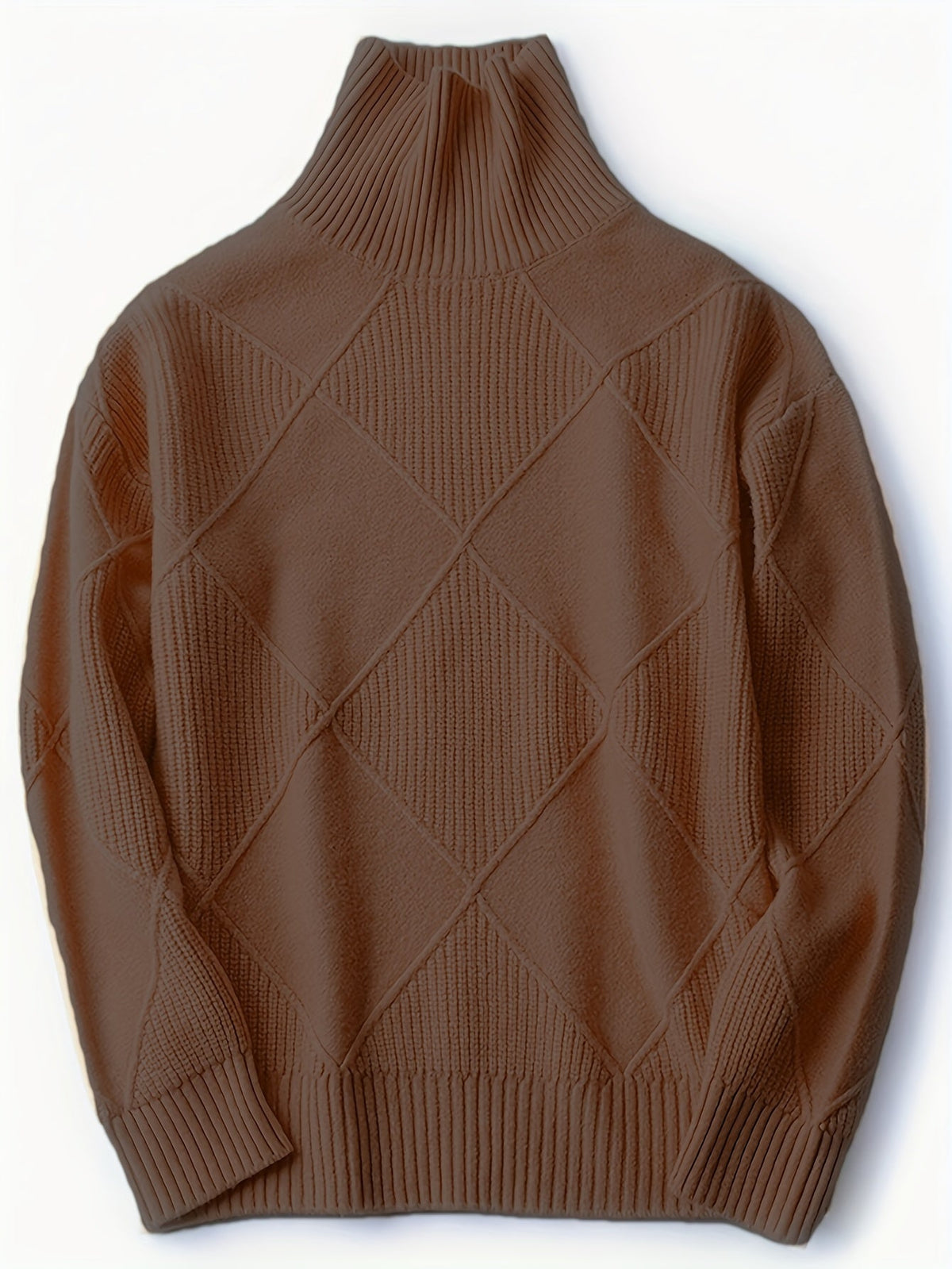 Textured Turtleneck Sweater