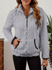 Textured Half-Zip Pullover