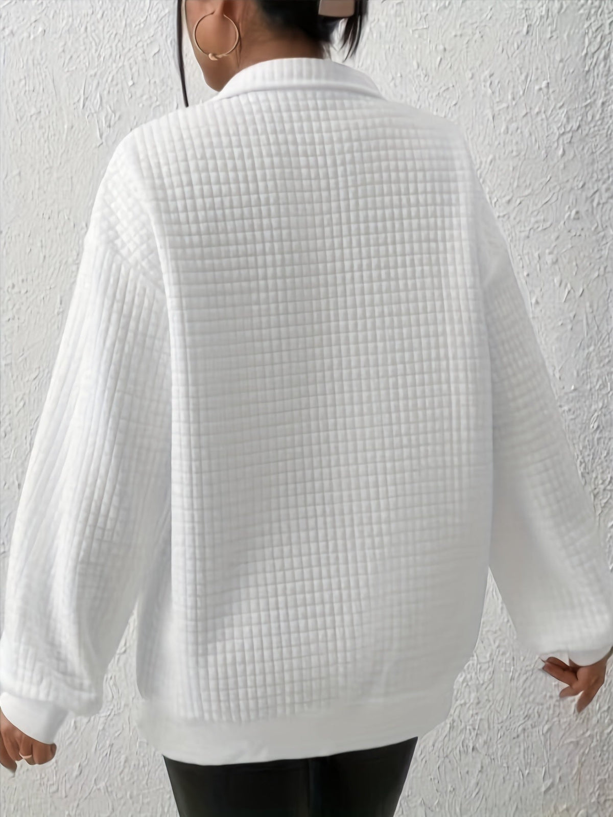 Textured Quarter-Zip Pullover