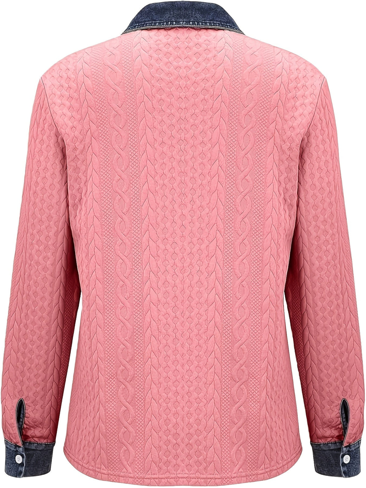 Textured Contrast Cardigan