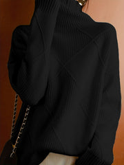 Textured Turtleneck Sweater