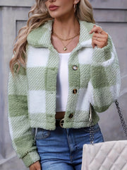 Cropped Check Jacket
