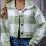 Cropped Check Jacket