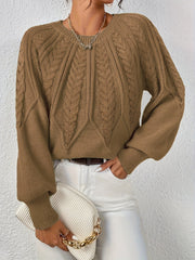 Relaxed Cable-Knit Sweater