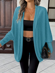 Relaxed Open-Front Cardigan