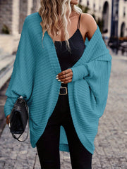 Relaxed Open-Front Cardigan