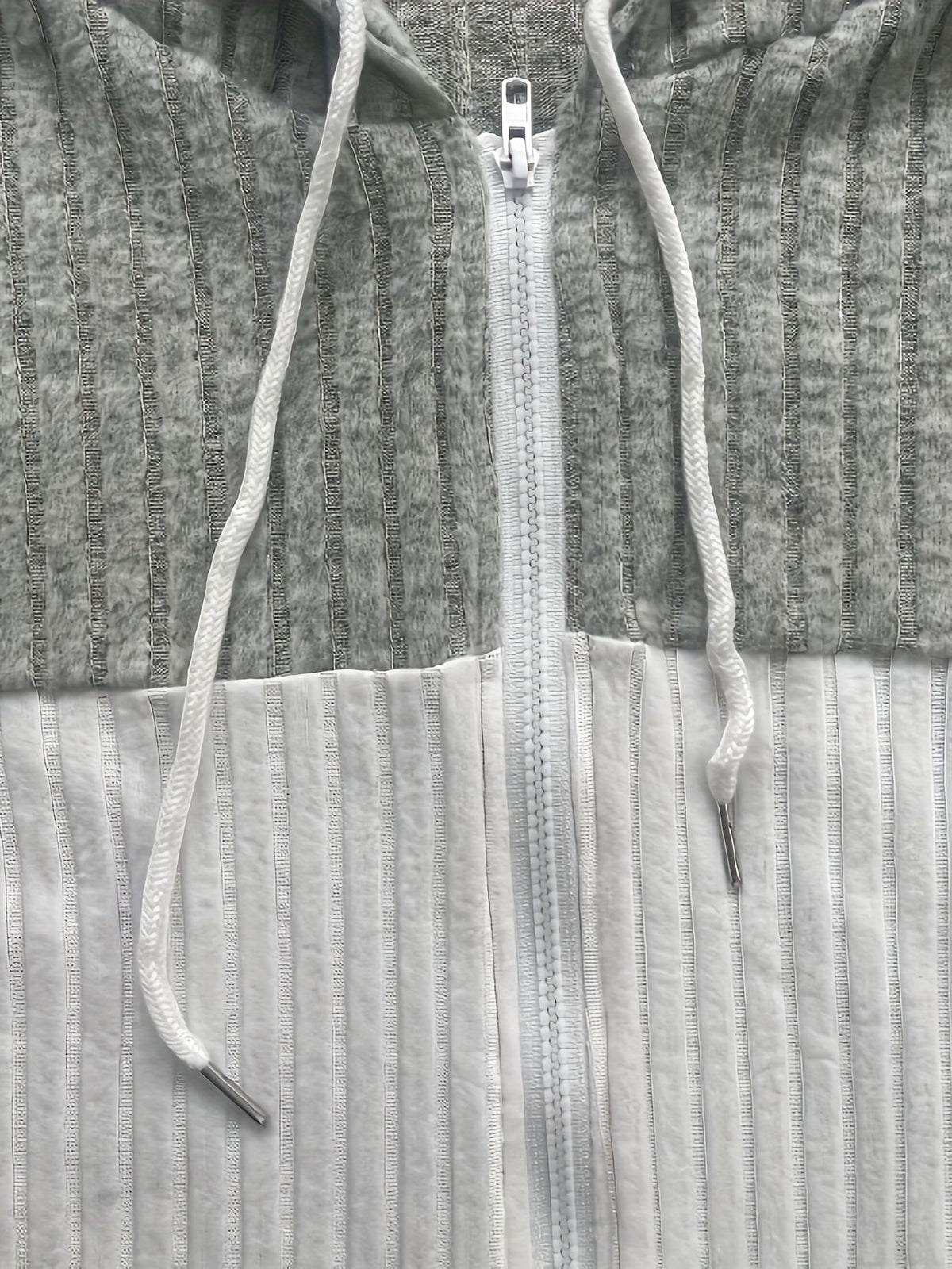 Textured Hooded Zip Jacket