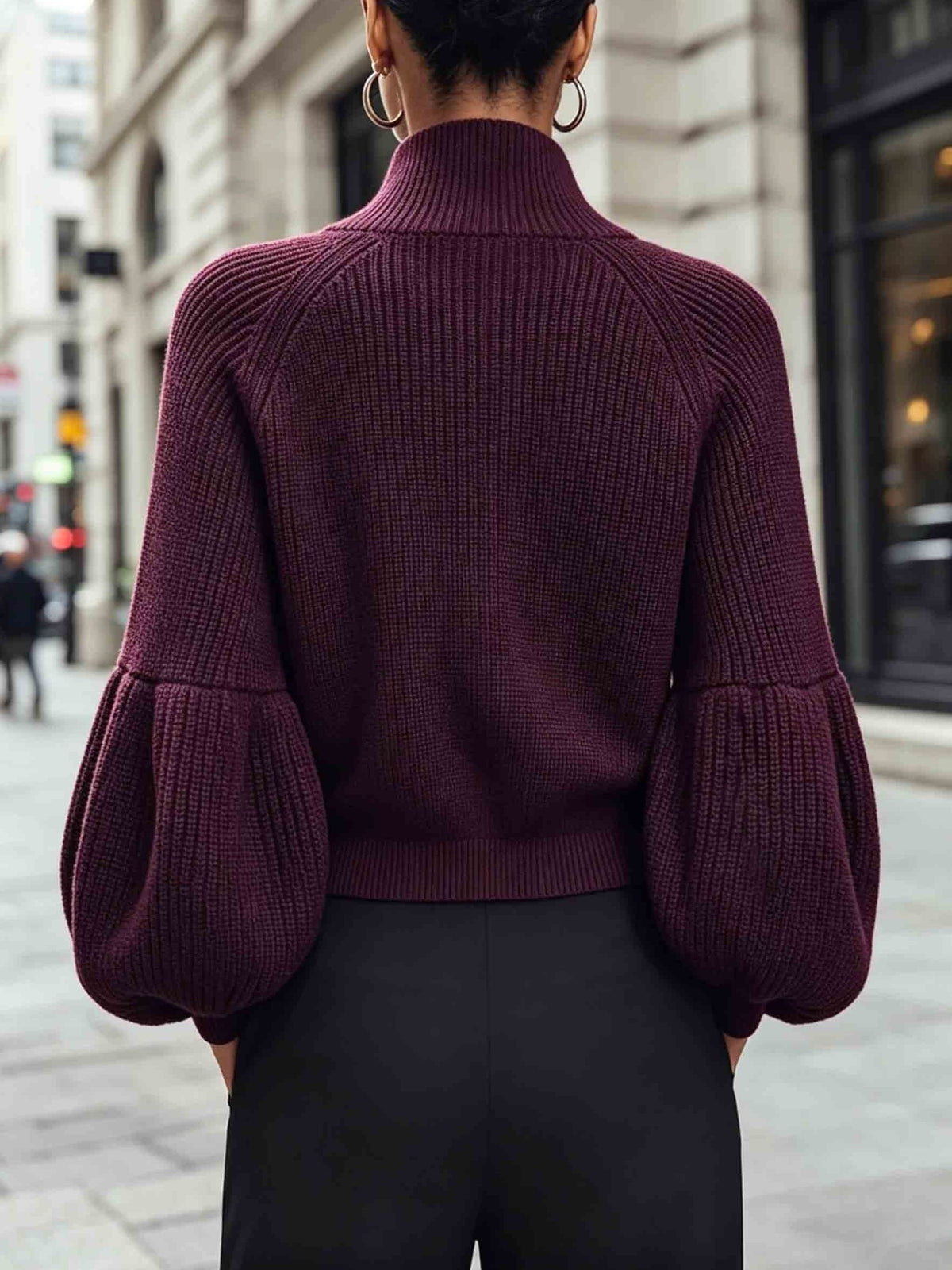 Cropped Zip-Up Cardigan