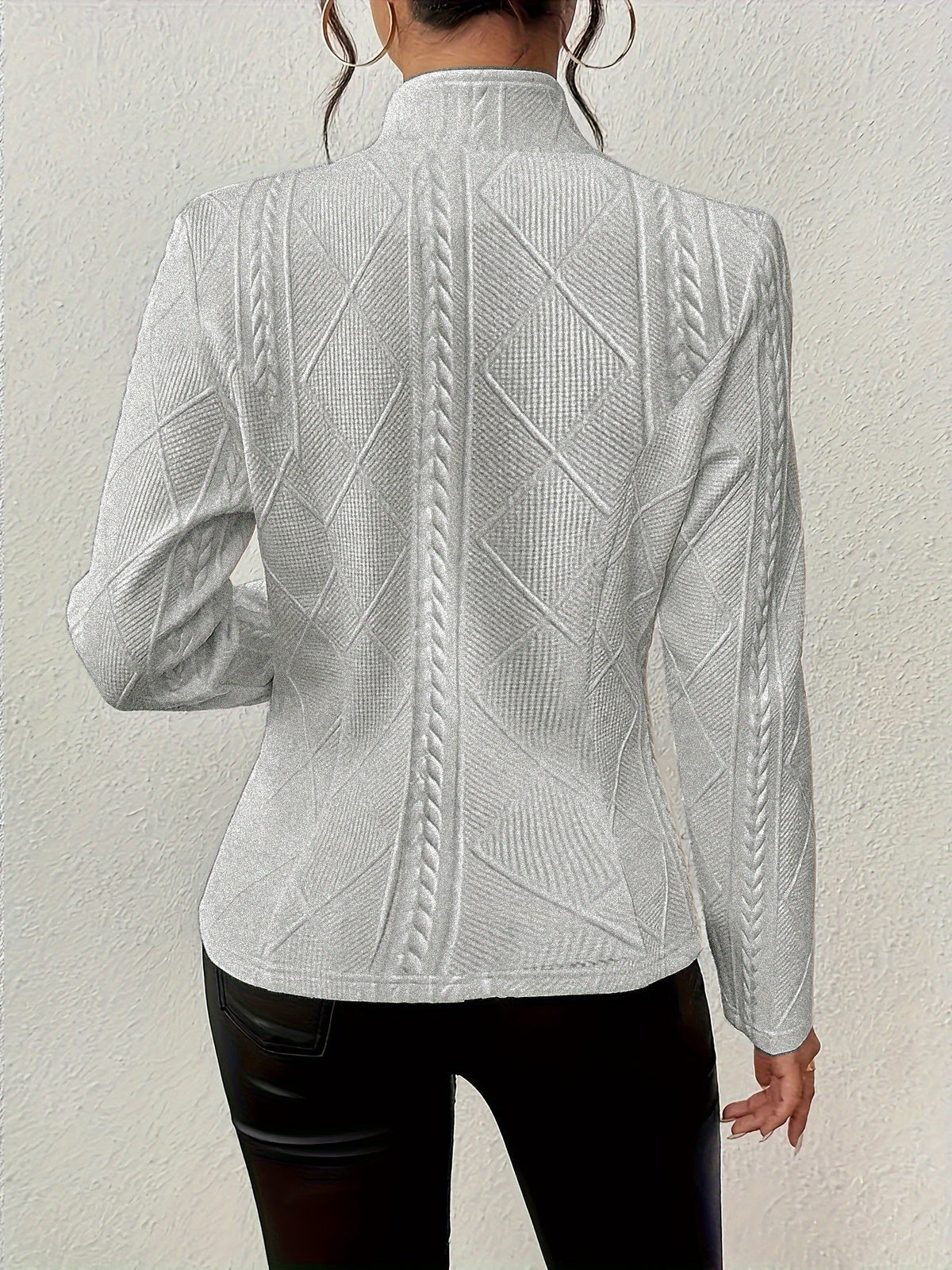 Textured Waist-Detail Jacket