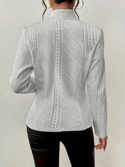 Textured Waist-Detail Jacket