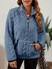 Textured Half-Zip Pullover