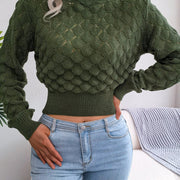 Textured Cropped Jumper