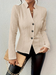 Textured Waist-Detail Jacket